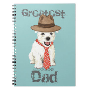 Caderno Espiral Pai Westie