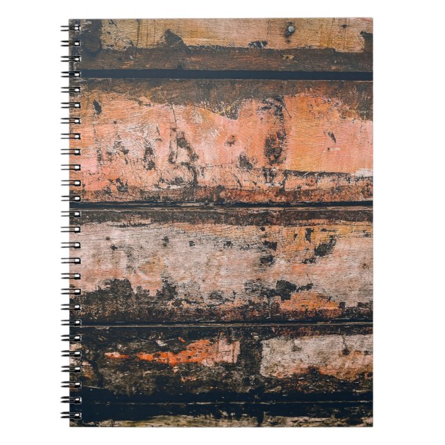 Caderno Espiral Painel castanho e laranja (Frente)