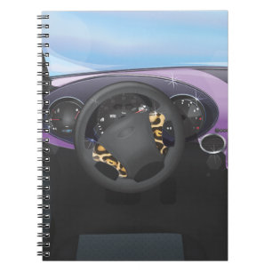 Caderno Espiral Painel de Instrumentos de Carro Esportivo