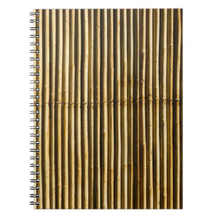 Caderno Espiral Painel de madeira marrom