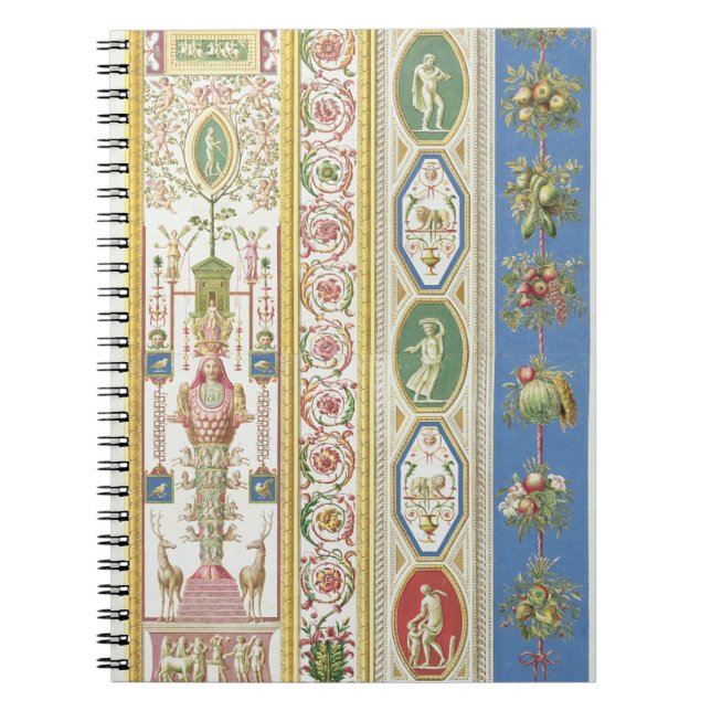 Caderno Espiral Painel do Loggia de Raphael no vaticano, engr (Frente)