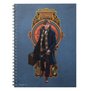 Caderno Espiral Painel NEWT SCAMANDER™ Walking Art Nouveau