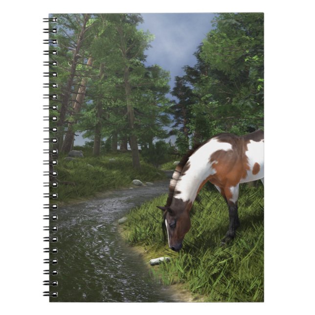 Caderno Espiral Paint Horse por Forest Stream (Frente)
