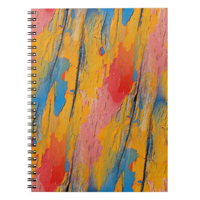 Caderno Espiral Paint Splatter colorido (Frente)