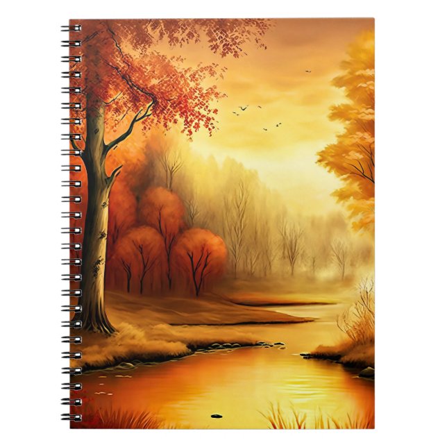 Caderno Espiral Paintagem do outono-87546 (Frente)
