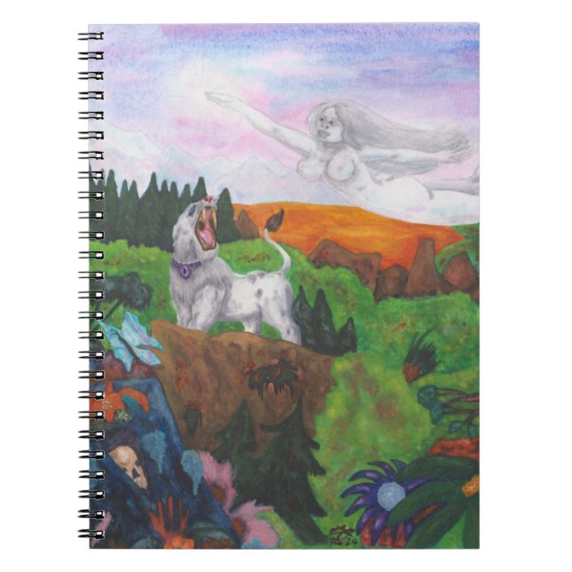 Caderno Espiral Painting Fantasy Landscape Goddese Love (Frente)