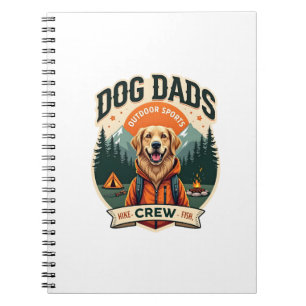 Caderno Espiral Pais Avós de Cachorro Vintage Tripulação de Esport