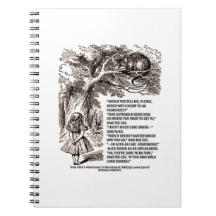 Caderno Espiral País Maravilha Para Onde Eu Deveria Ir Daqui