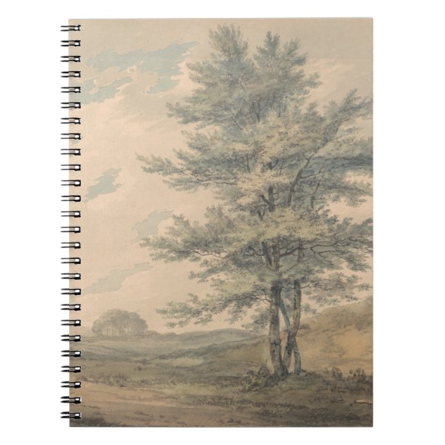 Caderno Espiral Paisagem com árvores e figuras - Joseph Mallord (Frente)