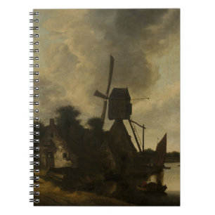 Caderno Espiral Paisagem com moinho de vento - Salomon Rombouts