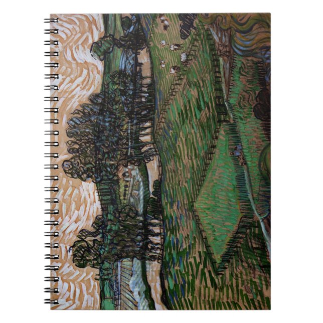 Caderno Espiral Paisagem com Ponte sobre o Oise (van Gogh) (Frente)
