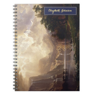 Caderno Espiral Paisagem da Sierra Nevada Arte Vintage Monograma D