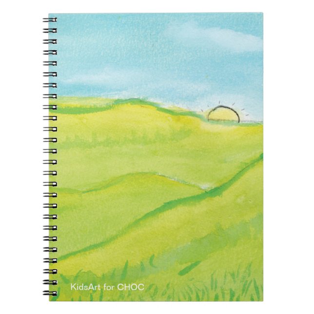 Caderno Espiral Paisagem de Calma - KidsArt para CHOC (Frente)
