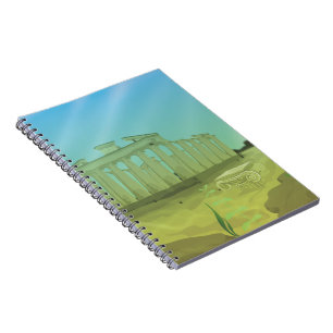 Caderno Espiral Paisagem de desenhos animados de Atlantas