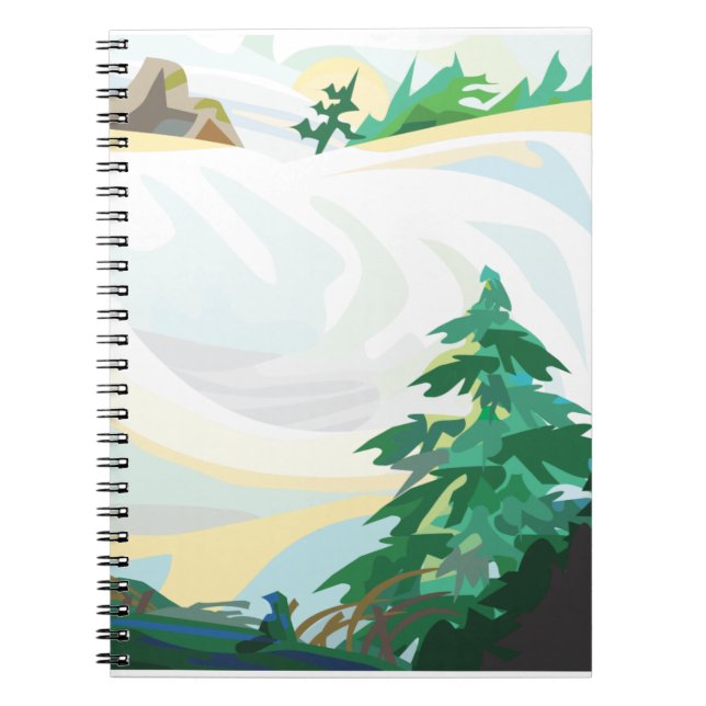 Caderno Espiral Paisagem de Neve (Frente)