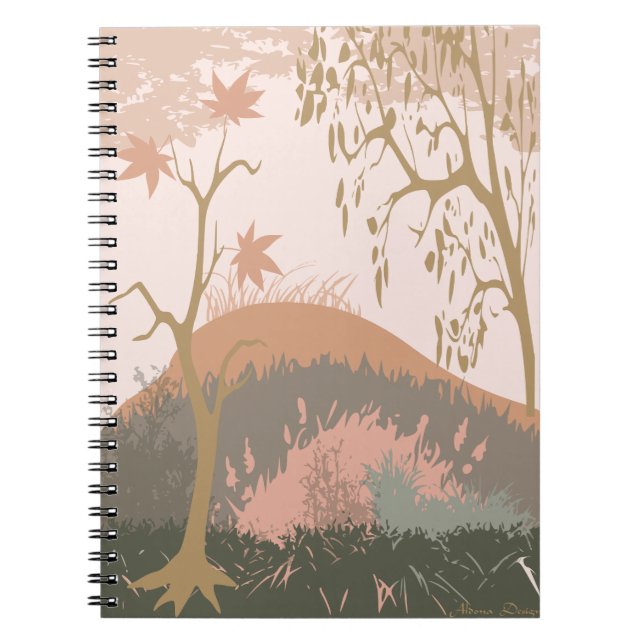Caderno Espiral Paisagem de Outono (Frente)