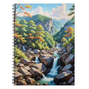 Caderno Espiral Paisagem de Serene Mountain