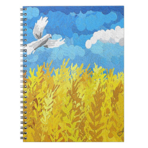 Caderno Espiral Paisagem de Sinalizador da Ucrânia