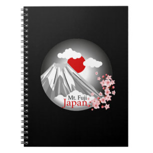 Caderno Espiral Paisagem do Abstrato do Monte Fuji