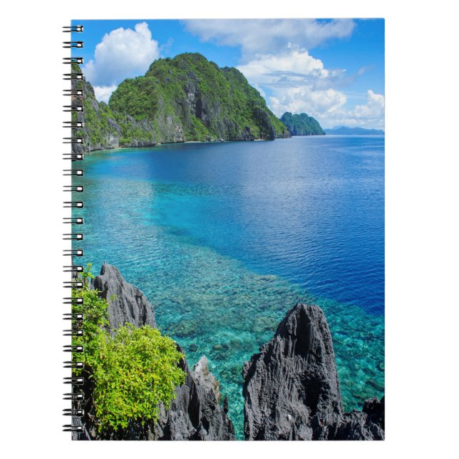 Caderno Espiral Paisagem do Arquipélago de Bacuit (Frente)