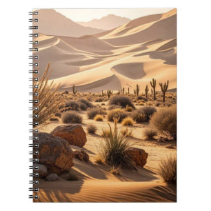 Caderno Espiral Paisagem do deserto ao pôr do sol