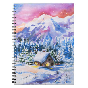 Caderno Espiral Paisagem do inverno