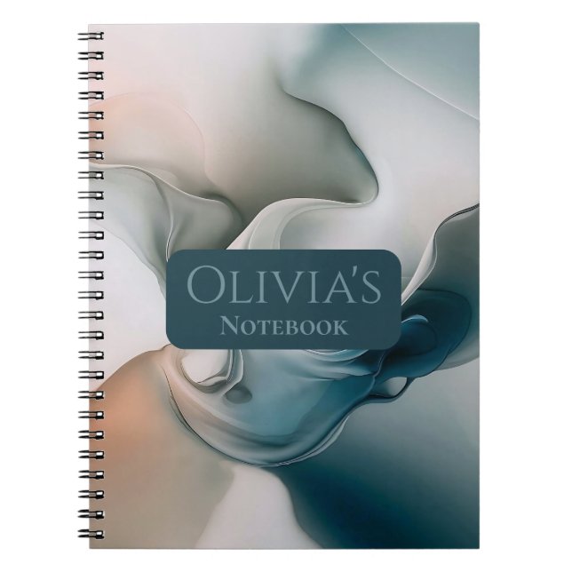 Caderno Espiral Paisagem do Sonho Eteal: Abstrato do Tranquilo (Frente)