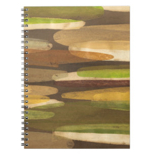 Caderno Espiral Paisagem do Tom da Terra Abstrato