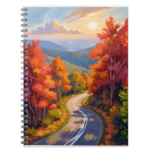 Paisagem em Aquarela da Folhagem de Outono de Verm