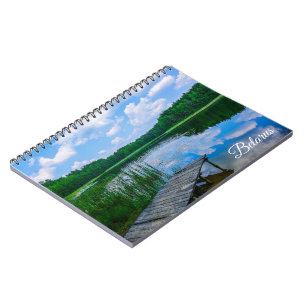 Caderno Espiral Paisagem natural Cenário rural Floresta do lago da
