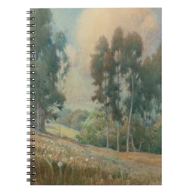 Caderno Espiral Paisagem primavera (1911) Serene Watercolor Scener (Frente)