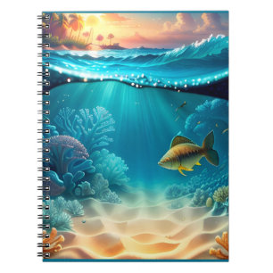 Caderno Espiral Paisagem Subaquática Tropical