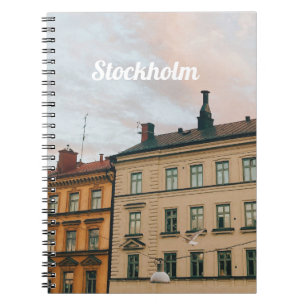 Caderno Espiral Paisagem Urbana de Södermalm em Estocolmo