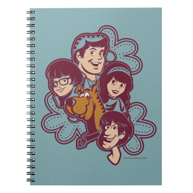 Caderno Espiral Paisely Flower Scooby-Doo e a gangue (Frente)