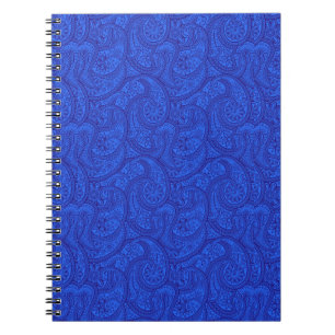 Caderno Espiral Paisley azul