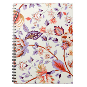 Caderno Espiral Paisley clássico e padrão de local fino, pat persa