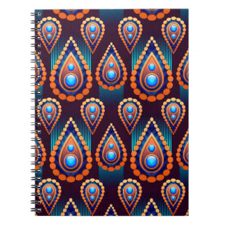 Caderno Espiral Paisley Como Um Padrão Colorido De Joias