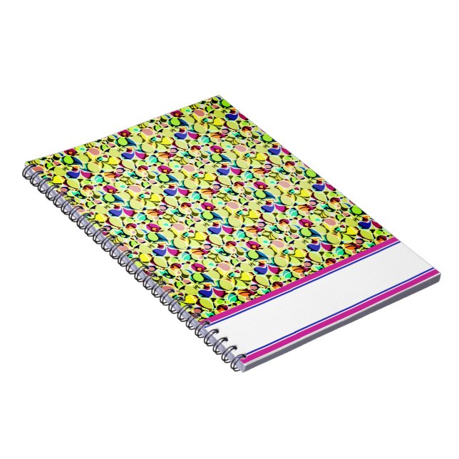 Caderno Espiral Paisley divertido (Lado Direito)