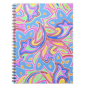 Caderno Espiral Paisley multi