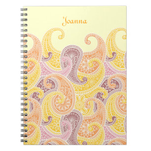 Caderno Espiral Paisley no notebook Lemon