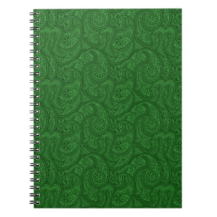 Caderno Espiral Paisley verde