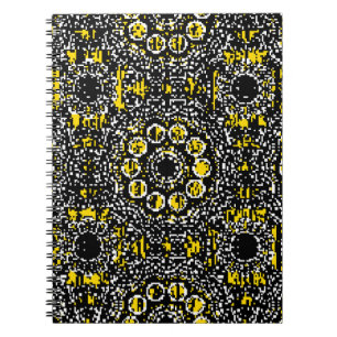 Caderno Espiral Paisleys elegante padrão de colheita floral