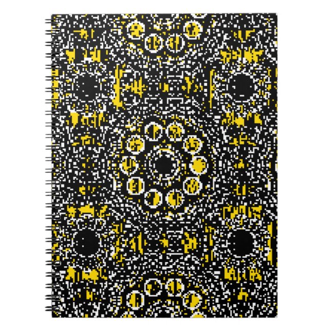 Caderno Espiral Paisleys elegante padrão de colheita floral (Frente)