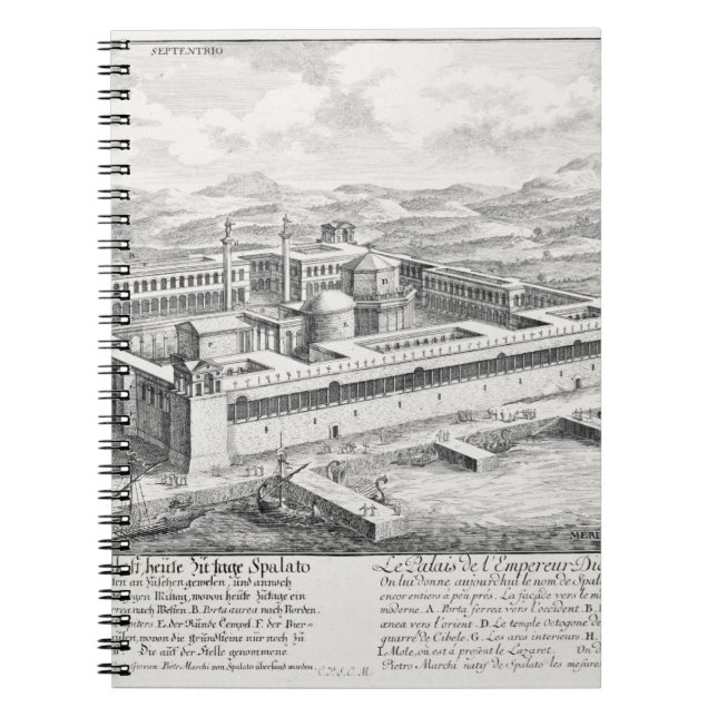 Caderno Espiral Palácio de Diocletian (245-313), separação, (Frente)