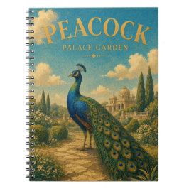 Caderno Espiral Palácio do Pavão Jardim Aquarela GeoSaga