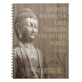 Caderno Espiral Palavra de amor budista de arte budista inspirador
