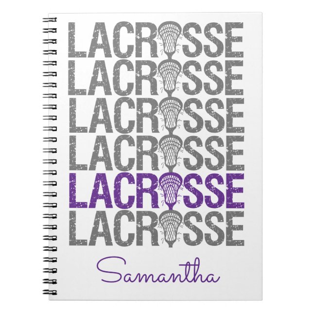 Caderno Espiral Palavra de Lacrosse Puro (Frente)