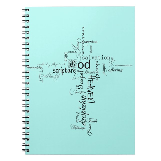 Caderno Espiral palavras cristãs (Frente)