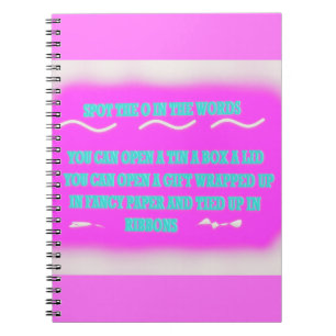 CADERNO ESPIRAL PALAVRAS DE EDUCAÇÃO DESIGN ROSA
