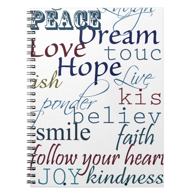 Caderno Espiral Palavras de inspiração (Frente)